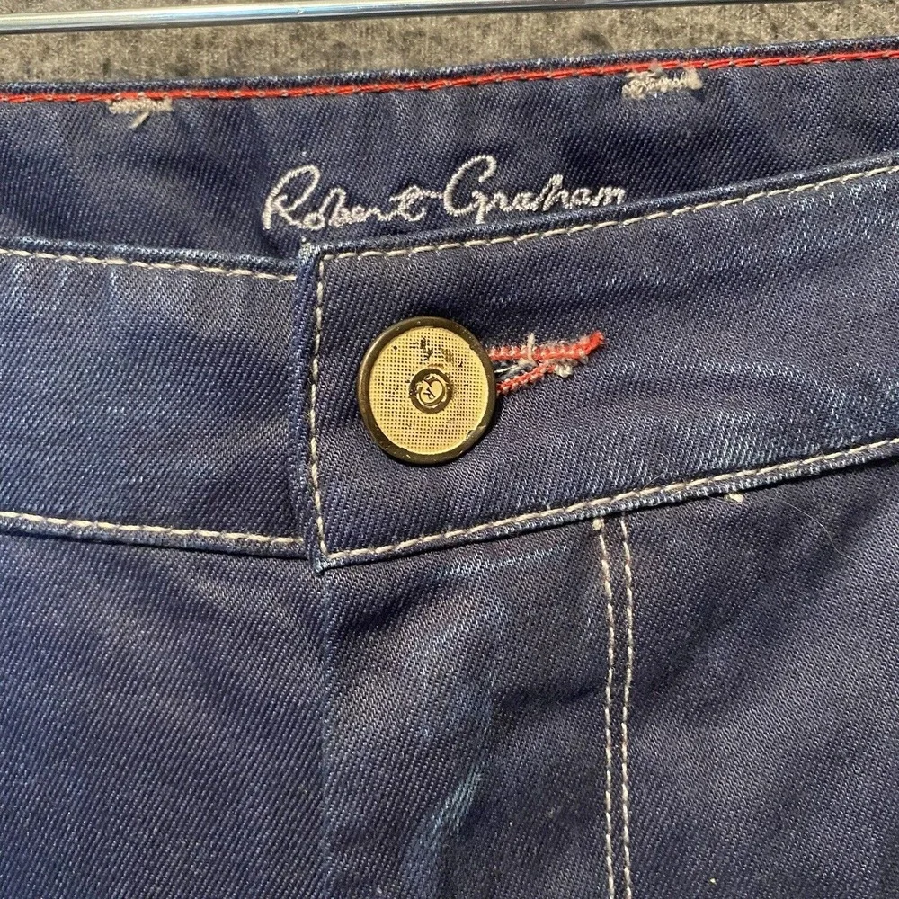 Robert Graham Jeans Mens 40x29 Blue Slim‎ Jim Dark Wash Denim 100% Cotton Italy